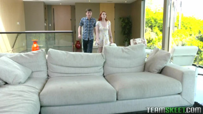 Redhead Aria Carson likes to get fucked by her stepbrother all day long