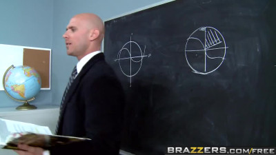 Lizz Tayler hot schoolgirl with big breasts fools around with the teacher 