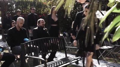 Marley Brinx kinky brunette stunner licked and fucked at funeral