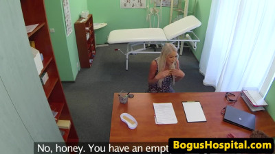 Physician fucks his hot wife at the office 