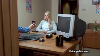 Busty blonde MILF fucked at the principal's office