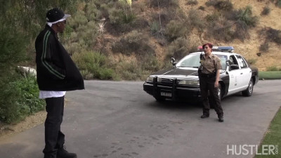 Horny police officer Katrina in outdoor fuck