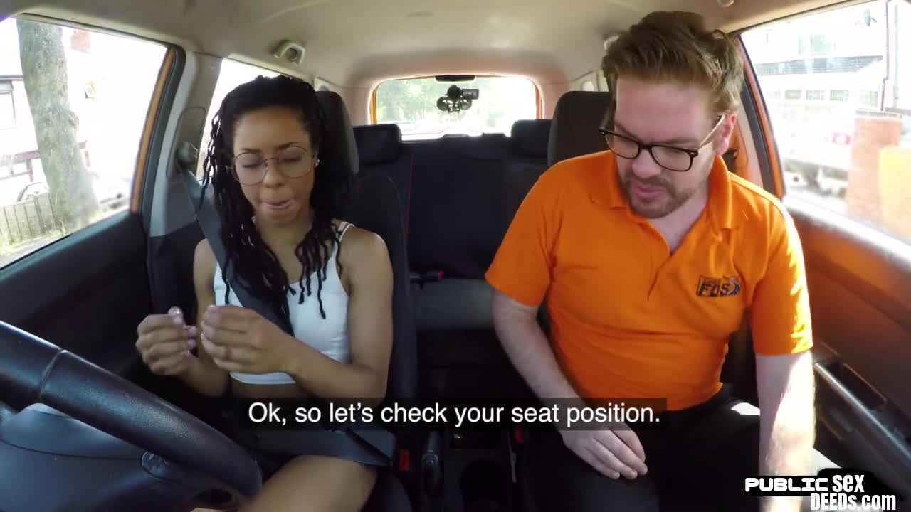 Smalltits ebony babe rides her driving instructor Free Porn Videos | ePornHot.