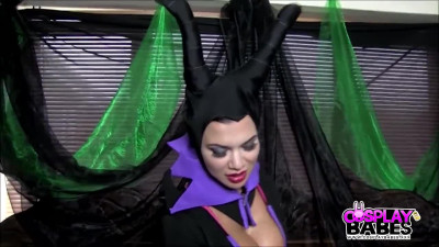 Busty Maleficent toying in here