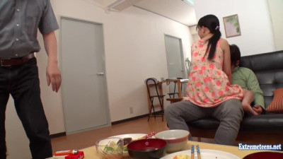 Kudou Rara Fucks Her Step Uncle While Family Is Still In The Room