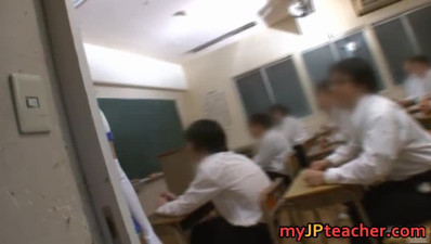 Lovely asian teacher Kirara Asuka jerking off dicks