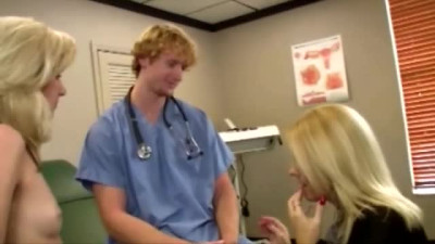 Mom and daughter sucking patient