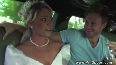 Bride gets action in limo