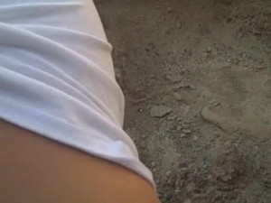 A hot teen sucking and fucking in nature