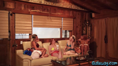 Teens have the beach party indoors and it gets steamy