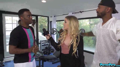 News Reporter Kali Roses gets interracial blowbang